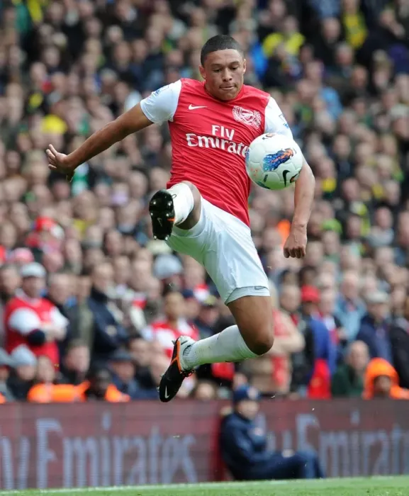 Framed Print : Alex Oxlade-Chamberlain: Arsenal's Star Performer against Norwich City, Premier League 2011-12