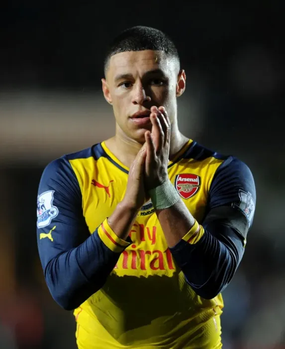 Framed Print : Alex Oxlade-Chamberlain Celebrates with Arsenal Fans after Swansea Victory, 2014-15 Framed Print : Alex Oxlade-Chamberlain Celebrates with Arsenal Fans after Swansea Victory, 2014-15
