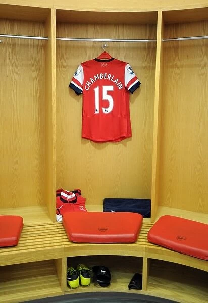 Alex Oxlade-Chamberlain kit in the Changingrooms. Arsenal 6:1 Southampton