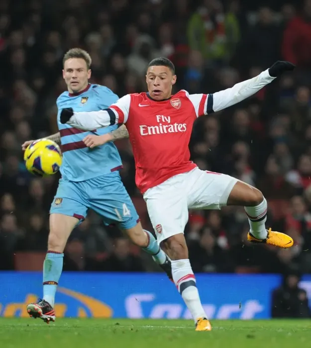 Framed Print : Alex Oxlade-Chamberlain Outmaneuvers Matt Taylor: Arsenal vs West Ham United, Premier League 2012-13 Framed Print : Alex Oxlade-Chamberlain Outmaneuvers Matt Taylor: Arsenal vs West Ham United, Premier League 2012-13