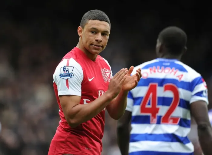 Framed Print : Alex Oxlade-Chamberlain: Post-Match Moment at Queens Park Rangers vs. Arsenal (2011-12) Framed Print : Alex Oxlade-Chamberlain: Post-Match Moment at Queens Park Rangers vs. Arsenal (2011-12)