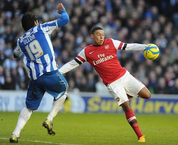 Alex Oxlade-Chamberlain Scores Past Leonardo Ulloa: Brighton & Hove Albion vs Arsenal, FA Cup 2012-13