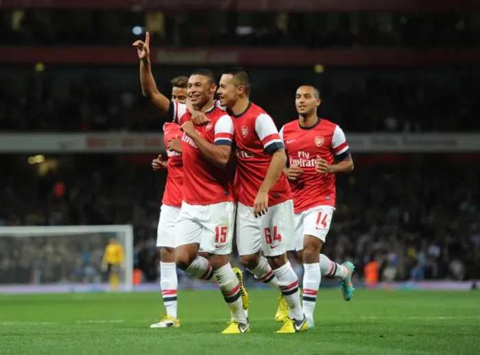 Framed Print : Alex Oxlade-Chamberlain Scores the Second Goal as Arsenal Triumphs over Coventry City in Capital One Cup Framed Print : Alex Oxlade-Chamberlain Scores the Second Goal as Arsenal Triumphs over Coventry City in Capital One Cup