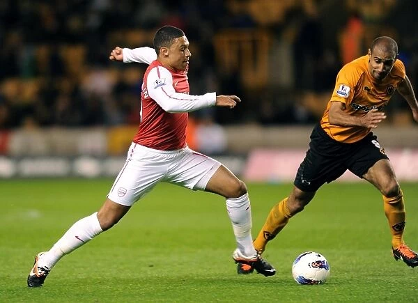Alex Oxlade-Chamberlain Surges Past Carl Henry: Wolverhampton Wanderers vs. Arsenal, Premier League, 2012