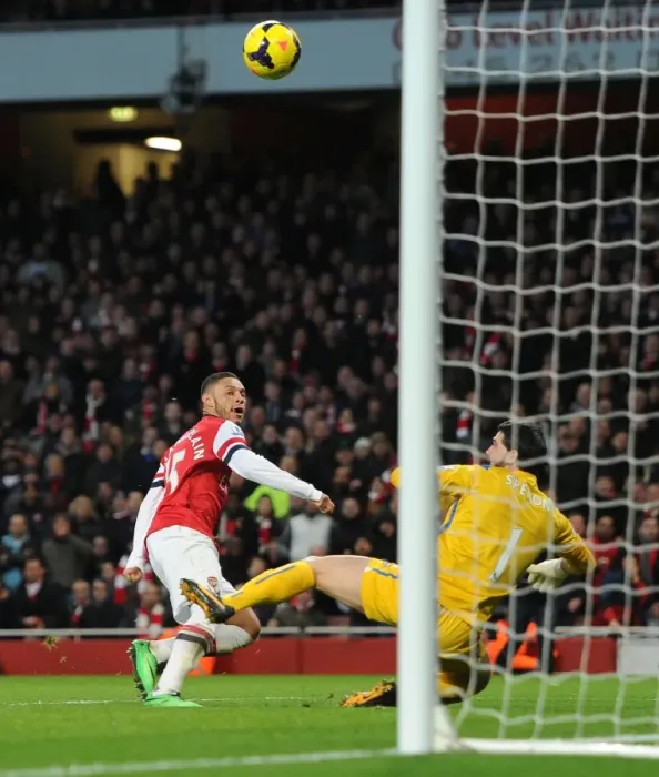 Framed Print : Alex Oxlade-Chamberlain's Game-Winning Goal: Arsenal Overpowers Crystal Palace in Premier League 2013-14 Framed Print : Alex Oxlade-Chamberlain's Game-Winning Goal: Arsenal Overpowers Crystal Palace in Premier League 2013-14