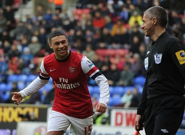 Alex Oxlade-Chamberlain's Light-Hearted Moment Amidst Wigan Athletic vs Arsenal Tension (2012-13)
