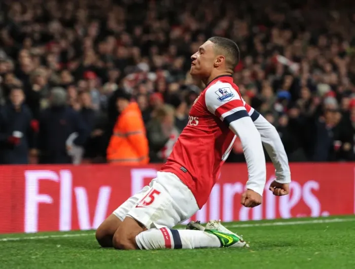 Framed Print : Alex Oxlade-Chamberlain's Thrilling Goal Celebration: Arsenal's Triumph Over Newcastle United, Premier League 2012-13 Framed Print : Alex Oxlade-Chamberlain's Thrilling Goal Celebration: Arsenal's Triumph Over Newcastle United, Premier League 2012-13