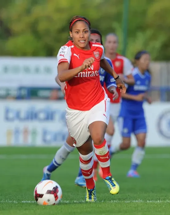 Framed Print : Alex Scott in Action: Chelsea Ladies vs. Arsenal Ladies - WSL Match (2014)