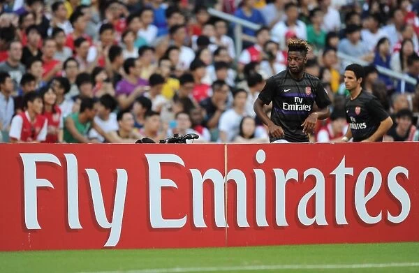 Alex Song in Action: Arsenal FC's Pre-Season Victory over Kitchee FC in Hong Kong, 2012
