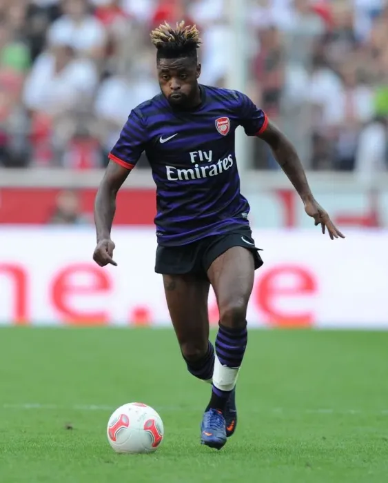 Framed Print : Alex Song in Action: Arsenal vs. FC Cologne Pre-Season Friendly (2012)