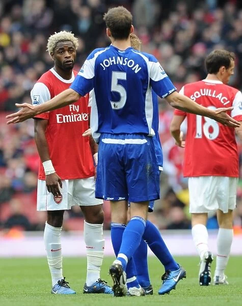 Alex Song (Arsenal) Roger Johnson (Birmingham). Arsenal 2: 1 Birmingham City