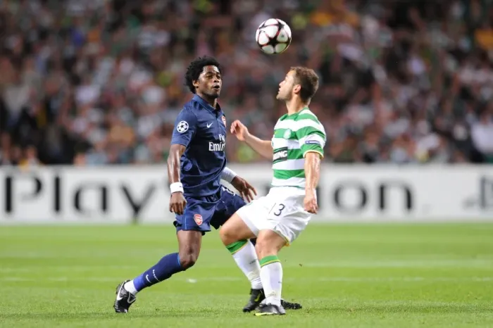 Framed Print : Alex Song (Arsenal) Shaun Maloney (Celtic) Framed Print : Alex Song (Arsenal) Shaun Maloney (Celtic)