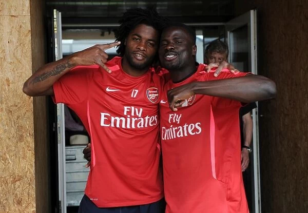 Alex Song and Emmanuel Eboue (Arsenal). Arsenal Training Camp, Bad Waltersdorf