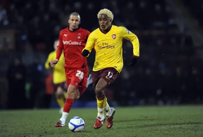Framed Print : Alex Song vs Jimmy Smith: A FA Cup Battle at Leyton Orient (2011)