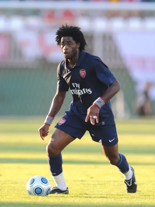 Framed Print : Alex Song's Dominant Display: Arsenal's 5-0 Pre-Season Thrashing of Szombathelyi, July 2009