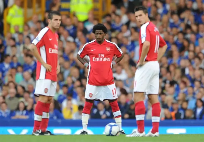 Framed Print : Alex Song's Dominant Performance: Arsenal's 6-1 Thrashing of Everton (August 15, 2009) Framed Print : Alex Song's Dominant Performance: Arsenal's 6-1 Thrashing of Everton (August 15, 2009)