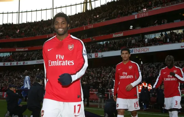Framed Print : Alex Song's Victory: Arsenal 1-0 Wigan, Barclays Premier League, Emirates Stadium, London, December 2008