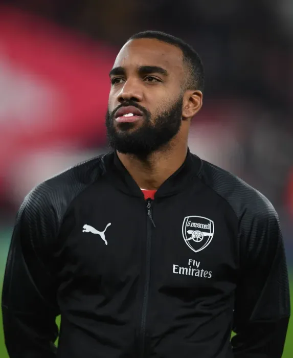 Framed Print : Alexandre Lacazette: Arsenal's Ready-to-Roar Striker Ahead of Arsenal vs Qarabag UEFA Europa League Clash