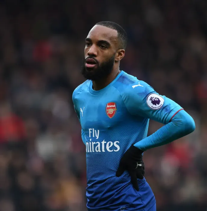 Framed Print : Alexandre Lacazette in Action: AFC Bournemouth vs Arsenal, Premier League 2017-18