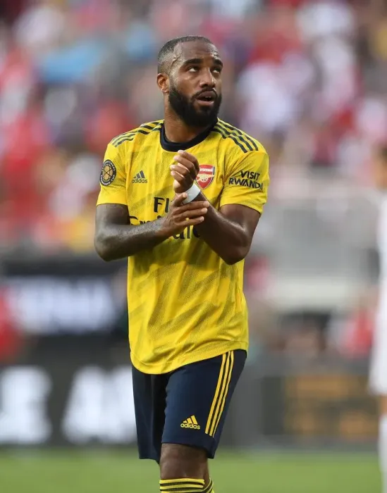 Framed Print : Alexandre Lacazette in Action: Arsenal vs. Fiorentina, 2019 International Champions Cup, Charlotte