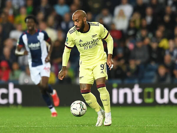 Alexandre Lacazette in Action: Arsenal vs. West Bromwich Albion, Carabao Cup 2021-22
