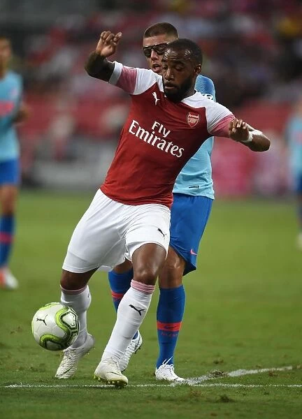 Alexandre Lacazette in Action: Arsenal vs Atletico Madrid, International Champions Cup 2018