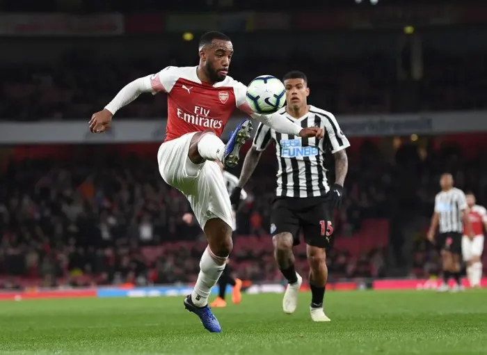Framed Print : Alexandre Lacazette in Action: Arsenal vs Newcastle United, Premier League 2018-19 Framed Print : Alexandre Lacazette in Action: Arsenal vs Newcastle United, Premier League 2018-19