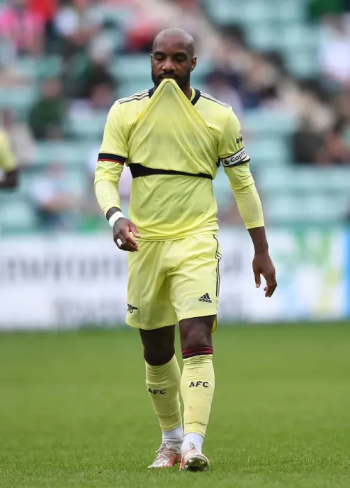 Framed Print : Alexandre Lacazette in Action: Arsenal's Pre-Season Battle at Easter Road Framed Print : Alexandre Lacazette in Action: Arsenal's Pre-Season Battle at Easter Road