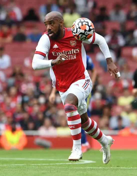 Framed Print : Alexandre Lacazette (Arsenal). Arsenal 1: 2 Chelsea. The Mind Series