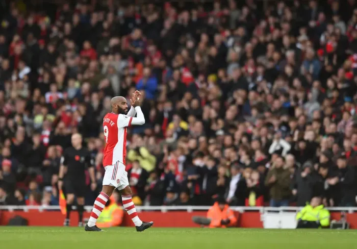 Framed Print : Alexandre Lacazette Bids Farewell: Arsenal vs. Watford, Premier League 2021-22
