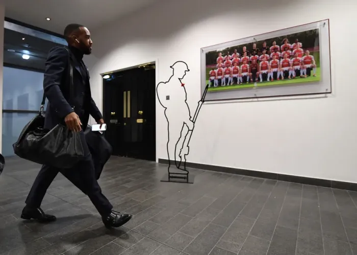 Framed Print : Alexandre Lacazette Enters Emirates Stadium: Arsenal vs. Wolverhampton Wanderers, Premier League 2018-19