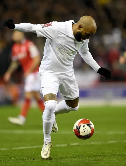 Framed Print : Alexandre Lacazette in FA Cup Action: Arsenal vs. Nottingham Forest (2021-22) Framed Print : Alexandre Lacazette in FA Cup Action: Arsenal vs. Nottingham Forest (2021-22)