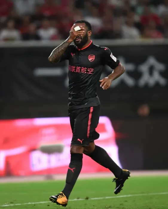Framed Print : Alexandre Lacazette Faces Bayern Munich in 2017-18 Pre-Season Friendly