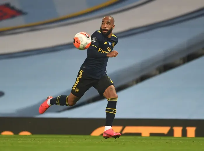 Framed Print : Alexandre Lacazette Faces Manchester City: Arsenal vs. Manchester City Premier League Clash (2019-20) Framed Print : Alexandre Lacazette Faces Manchester City: Arsenal vs. Manchester City Premier League Clash (2019-20)