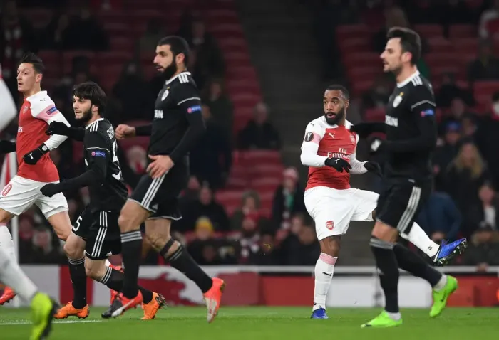 Framed Print : Alexandre Lacazette Scores for Arsenal Against Qarabag in Europa League Framed Print : Alexandre Lacazette Scores for Arsenal Against Qarabag in Europa League