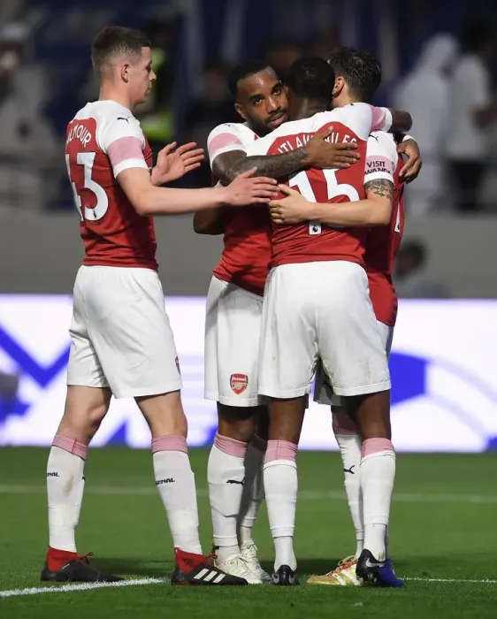 Framed Print : Alexandre Lacazette Scores Arsenal's Second Goal Against Al-Nasr Dubai SC, 2018-19 Framed Print : Alexandre Lacazette Scores Arsenal's Second Goal Against Al-Nasr Dubai SC, 2018-19