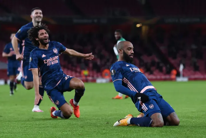 Framed Print : Alexandre Lacazette Scores First Arsenal Goal in Europa League Victory over Rapid Wien Framed Print : Alexandre Lacazette Scores First Arsenal Goal in Europa League Victory over Rapid Wien