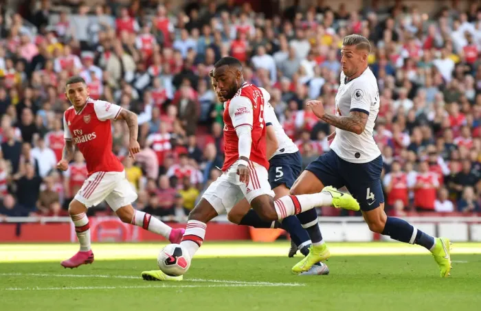 Framed Print : Alexandre Lacazette Scores First Goal: Arsenal vs. Tottenham, Premier League 2019-20 Framed Print : Alexandre Lacazette Scores First Goal: Arsenal vs. Tottenham, Premier League 2019-20