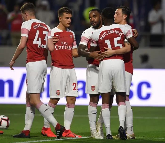 Framed Print : Alexandre Lacazette Scores Second Goal: Al-Nasr Dubai SC vs. Arsenal (2018-19) Framed Print : Alexandre Lacazette Scores Second Goal: Al-Nasr Dubai SC vs. Arsenal (2018-19)