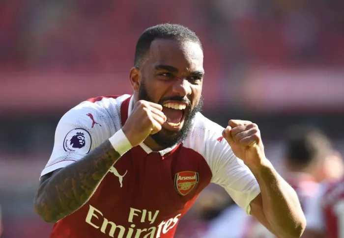 Framed Print : Alexandre Lacazette Scores Thrilling Second Goal for Arsenal vs Burnley (2017-18) Framed Print : Alexandre Lacazette Scores Thrilling Second Goal for Arsenal vs Burnley (2017-18)