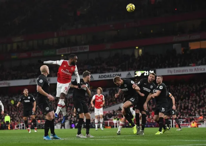 Framed Print : Alexandre Lacazette Scores the Winner: Arsenal FC vs Brighton & Hove Albion, Premier League 2019-20