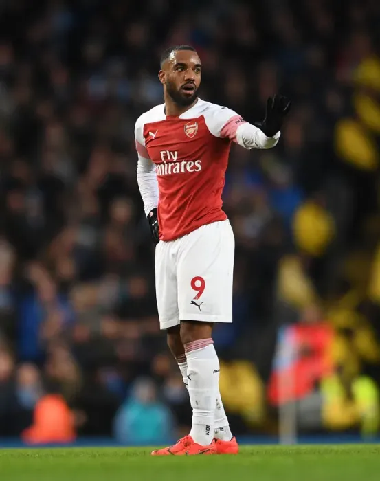 Framed Print : Alexandre Lacazette vs Manchester City: Premier League Showdown (2018-19) Framed Print : Alexandre Lacazette vs Manchester City: Premier League Showdown (2018-19)