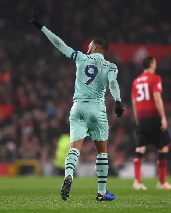Framed Print : Alexandre Lacazette's Brace: Arsenal's Victory Over Manchester United (Premier League 2018-19)