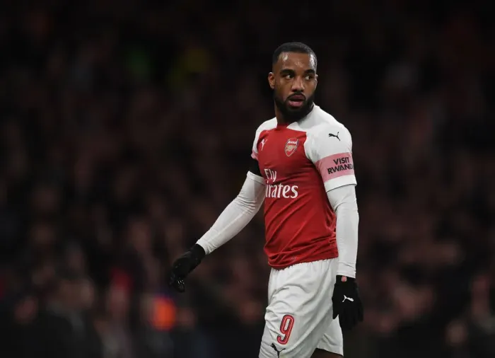Framed Print : Alexandre Lacazette's Determined Gaze: Arsenal vs Manchester United in FA Cup Showdown Framed Print : Alexandre Lacazette's Determined Gaze: Arsenal vs Manchester United in FA Cup Showdown