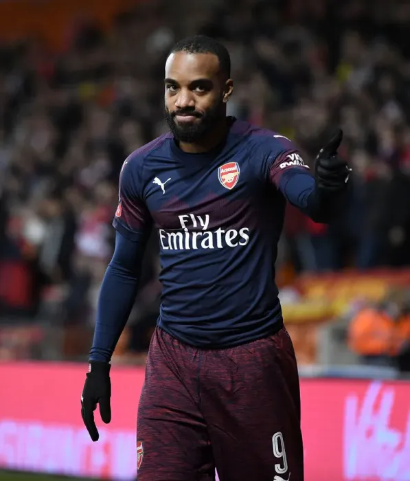 Framed Print : Alexandre Lacazette's FA Cup Glory: Arsenal's Victory over Blackpool (2019)
