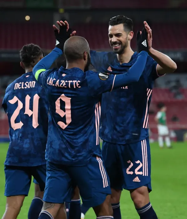 Framed Print : Alexandre Lacazette's Goal: Arsenal FC Takes the Lead Against Rapid Wien in Europa League