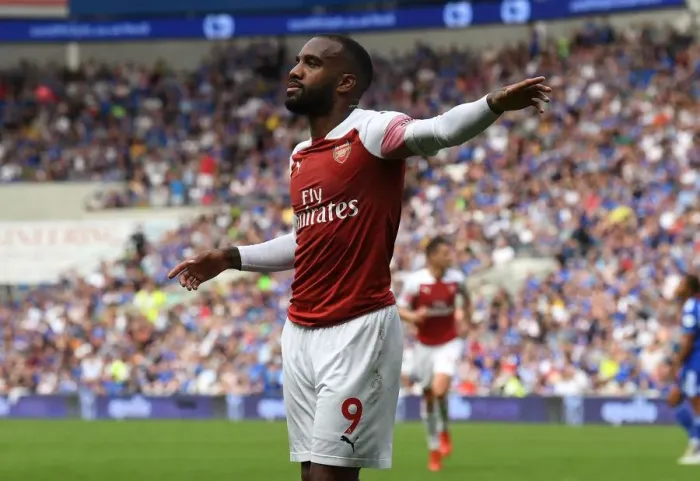 Framed Print : Alexandre Lacazette's Hat-Trick: Arsenal Dominates Cardiff City in Premier League Framed Print : Alexandre Lacazette's Hat-Trick: Arsenal Dominates Cardiff City in Premier League