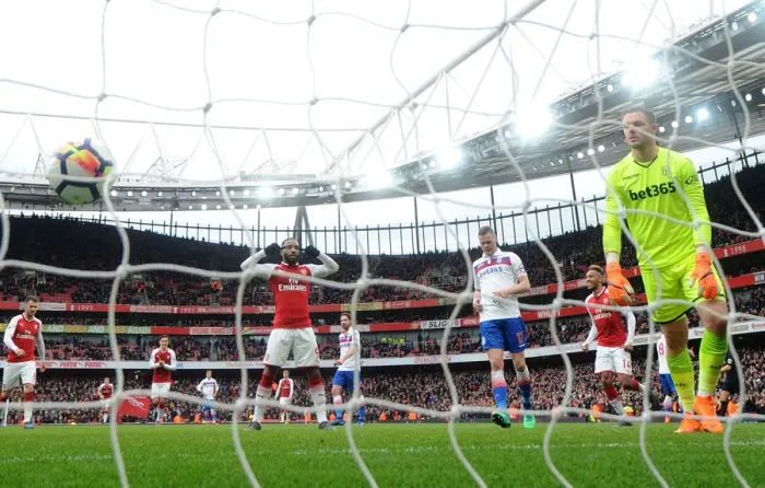 Framed Print : Alexandre Lacazette's Hat-Trick: Arsenal's Commanding 3-0 Victory Over Stoke City (April 1, 2018) Framed Print : Alexandre Lacazette's Hat-Trick: Arsenal's Commanding 3-0 Victory Over Stoke City (April 1, 2018)