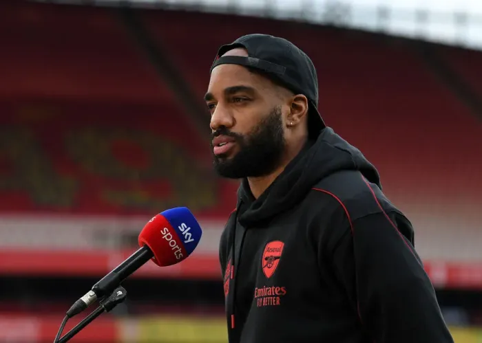 Framed Print : Alexandre Lacazette's Pre-Match Interview: Arsenal vs Liverpool, Premier League 2020-21
