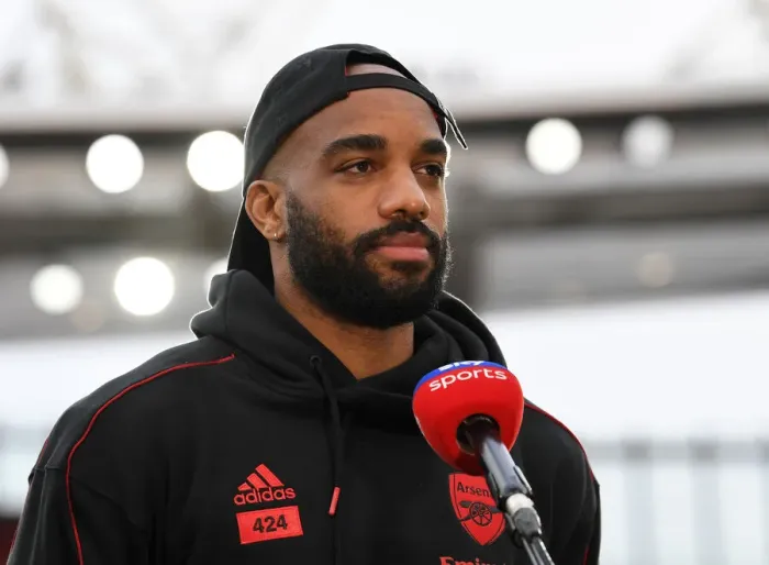 Framed Print : Alexandre Lacazette's Pre-Match Interview: Arsenal vs Liverpool, Premier League 2020-21